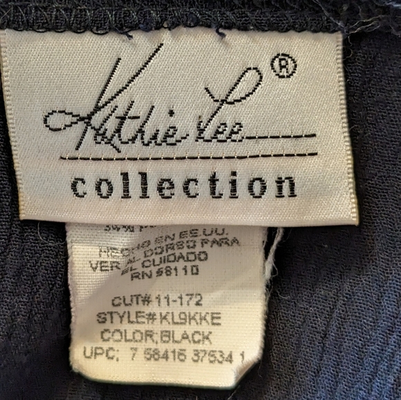 Pre-owned Kathie Lee collection black vest, size extra large, TH - Picture 3 of 4